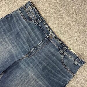 NWT Duluth Trading Co Mens 48 Relaxed Fit Ballroom Double Flex Denim Shorts Blue